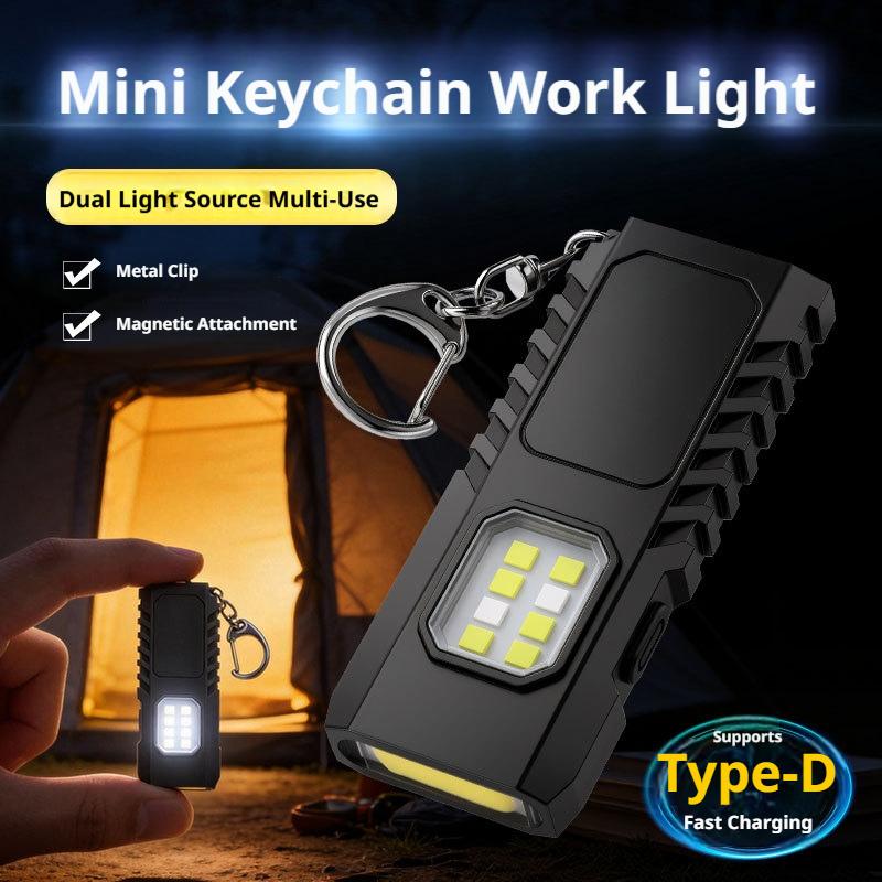 Keychain Flashlight - Mini linterna de llavero EDC recargable
