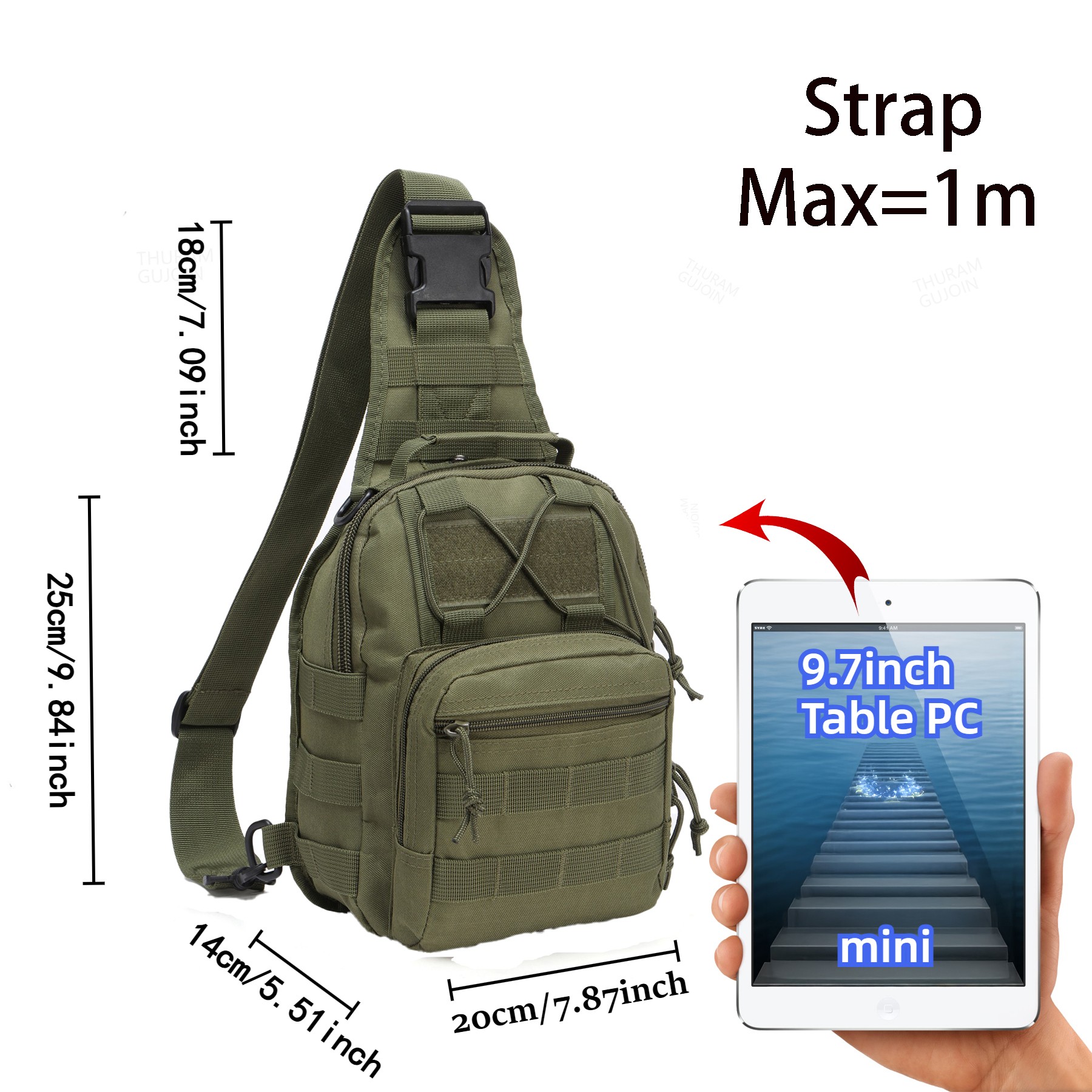 THURAM Mochila táctica para ex - Edc Carry Bag reseña y precio