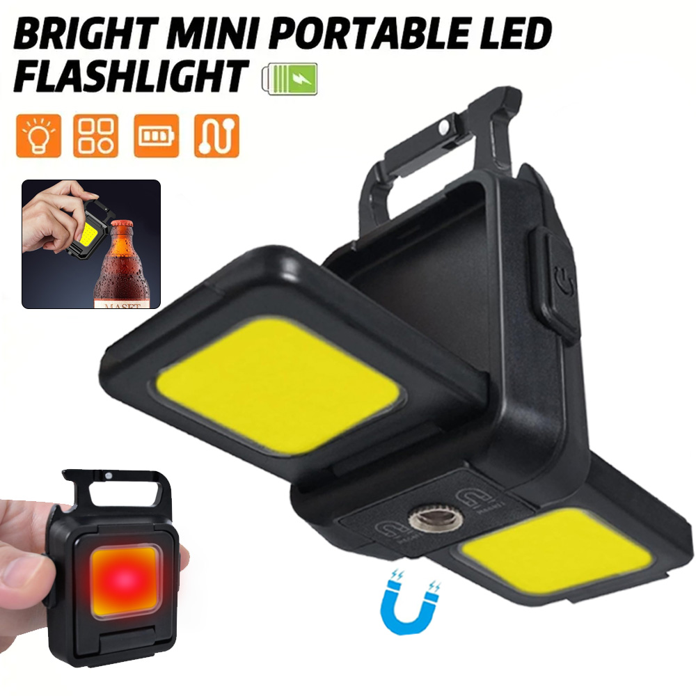 Mini linterna llavero luz COB  - Keychain Flashlight reseña y precio